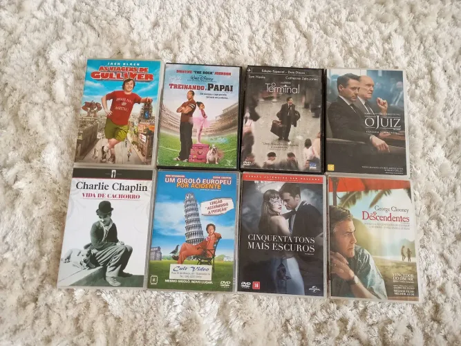 Filmes DVDs originais As viagens de Gulliver, O juiz, O terminal, Charlie Chaplin, trei...