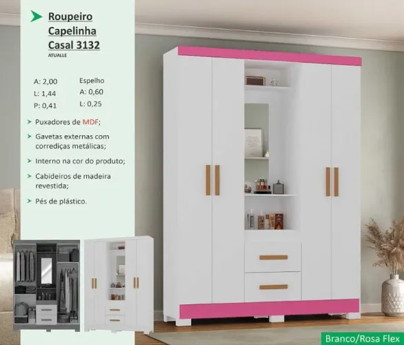 ROUPEIRO CAPELINHA 3132 4P 2G C/ ESP 