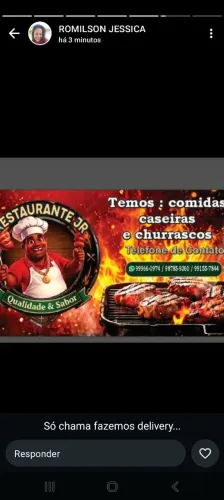 Fornecemos quentinhas, churrasquinho...