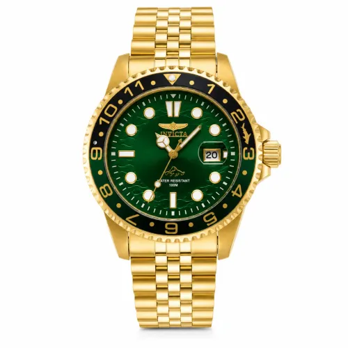 Relógio Invicta Pro Diver Tritnite Dourado Verde 40mm Original Novo Na Caixa