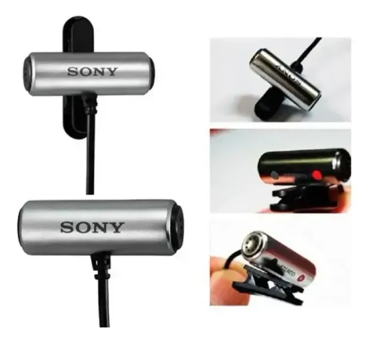 Microfone De Lapela Sony Ecm-cs3 Ecm Cs3