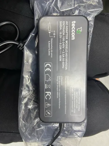 Fonte Carregador TECOM AC ADAPTER MODELO:AS195V923A