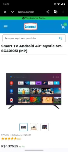 Vende-se TV Smart mystic 40 polegadas