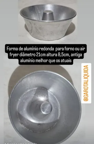 Forma em alumínio para bolo ou air fryer
