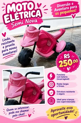 Moto elétrica infantil semi nova