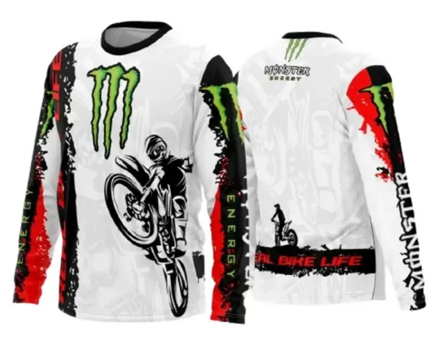 Camisa Camiseta Blusa Motocross Motociclista Uv50+ Personalizada Trilha z1431