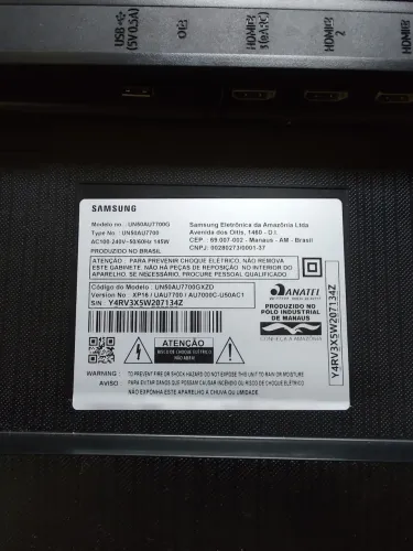 vendo uma tv Samsung de 50 polegadas com a tela trincada más funcionando