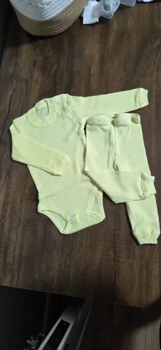 Conjunto Body Bebê Pagão Canelado Longo