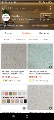 Papel de parede líquido produto novo, metade do preço 