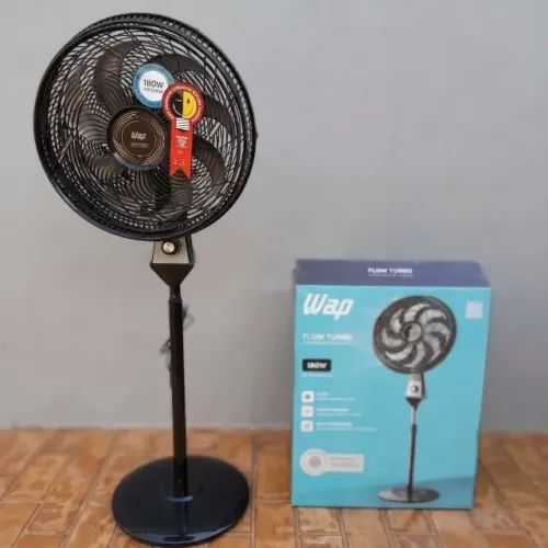Ventilador de Coluna WAP Flow Turbo 180W 8 Pás com Ajuste de Altura e 3 Velocidades