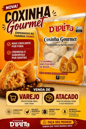 Coxinhas Gourmet para Revenda | 15 Unidades - 4 Sabores