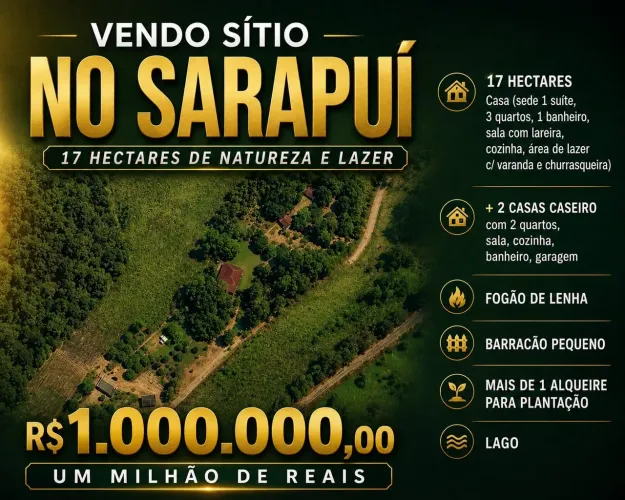 Sítio completo em Piedade sp, imperdível