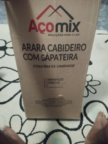 Arara cabideiro com sapateira