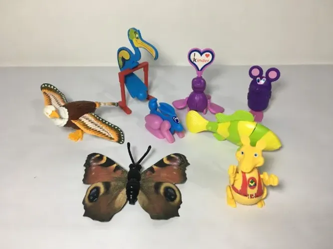 Lote 8 Itens Kinder Ovo Bichos Anos 90 1992 / 1993 / 1994 / 1995 / 1996