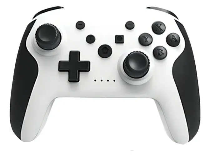 Controle Gamepad P Nintendo Switch unção Wake Up E Turbo Cor Branco Com Detalhes Pretos