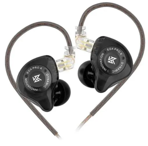 Fone de ouvido KZ EDX PRO X sem microfone para retorno de palco