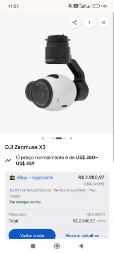 Dji câmera para drone 