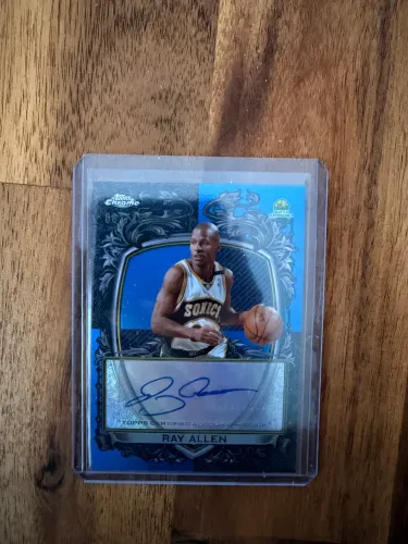 2025-26 Topps Chrome Ray Allen Blue Refractor Auto 061/150