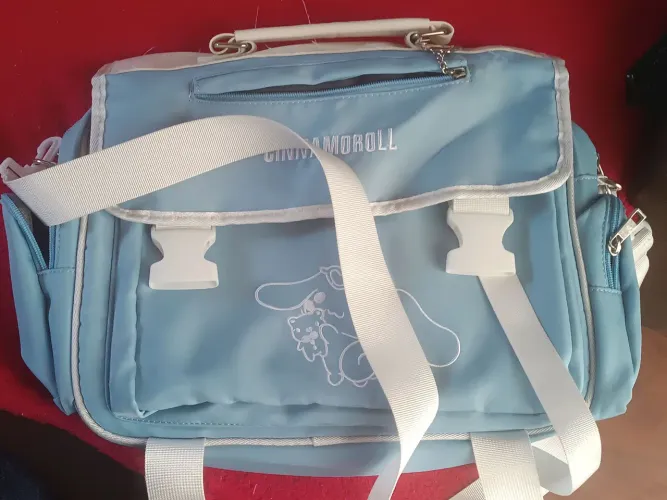 Bolsa Cinnamoroll original Sanrio de costas ou estilo carteiro 16l