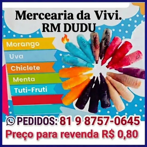 DUDU PARA REVENDA, VARIOS SABORES