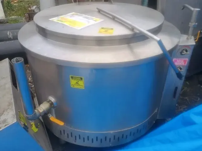 Caldeirao Industrial inox a gas 300 lts