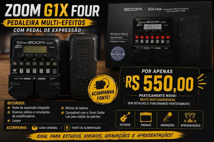 Pedaleira Zoom G1x four