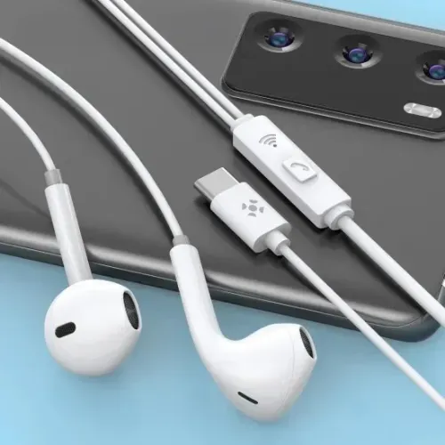 Fone de Ouvido Auricular Com Fio Tipo-c Fortrek Eb210 Branco *ENTREGA GRÁTIS*