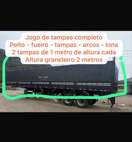 Jogo de tampas Graneleiro fachini 24/24 14 metros