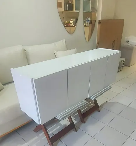 Buffet/Armário Branco 4 Portas - Praticamente Novo