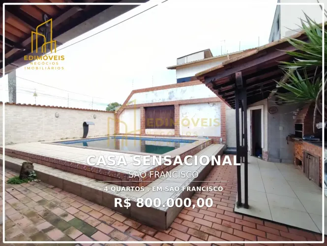 Seu Novo Lar: Casa com 4 Quartos e Área Gourmet em São Francisco  Serra!