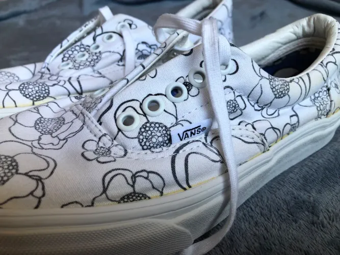 Tênis Feminino Branco Vans U-Color Era | Estampa Foral | Tam 37