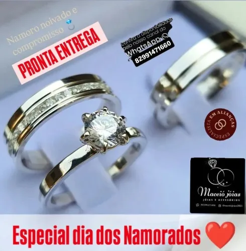 ALIANÇAS DE NAMORO NOIVADO E COMPROMISSO