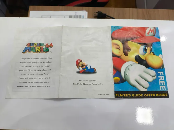 ENCARTE JOGO MARIO 64 NINTENDO