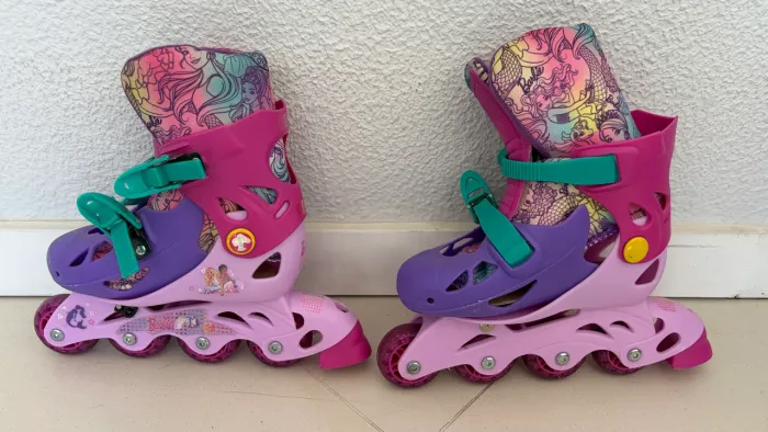 Patins Roller da Barbie Ajustável TAM 29 a 32