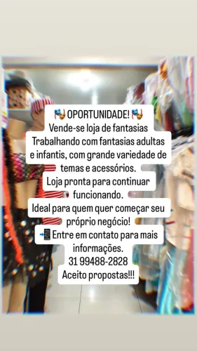 Vende-se Loja de Fantasias 