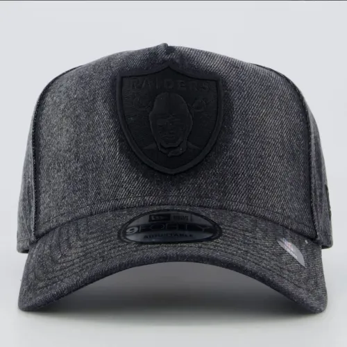 LANÇAMENTO Boné New Era NFL Las Vegas Raiders Denim 940AF Mescla Preto