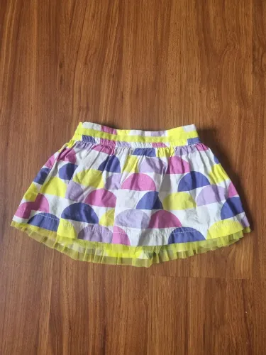Saia Infantil colorida com babado