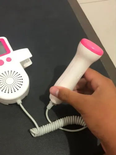 Monitor fetal doppler ultrassom ouvir batimentos bebê