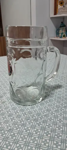 CANECA DE CHOPP PAULANER MÜNCHEN - VIDRO GROSSO - 1 L