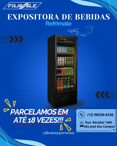 expositora porta de vidro para bebidas - conservex