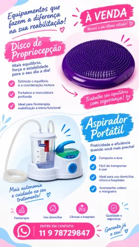 Aspirador portátil e disco de propriocepção