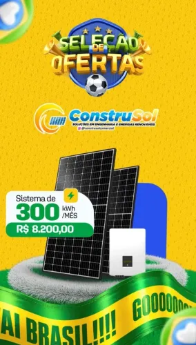 Kit de energia solar completo. Equipamento, instalação e homologação.