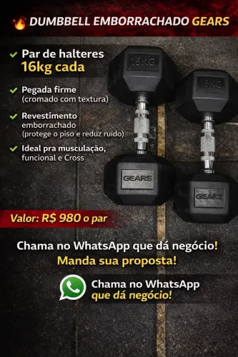 Dumbell emborrachado marca GEARS