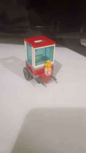 Lego carrinho de pipoca mini modelo