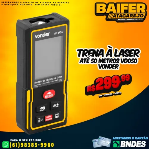 Trena à Laser Até 50 Metros VD050 Vonder