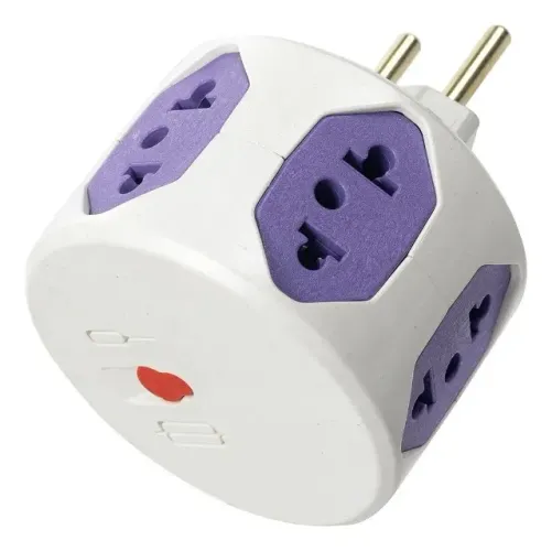Adaptador De Tomada 6 Saídas Com Filtro De Linha E Fusível - Novo