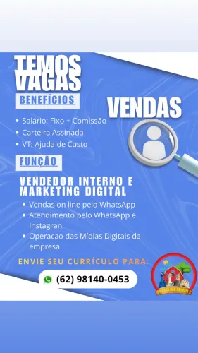 Vendedor Interno - Loja de Agropecuária