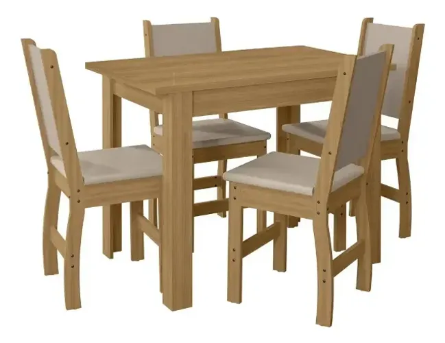 Mesa de jantar 4 cadeiras entrega full