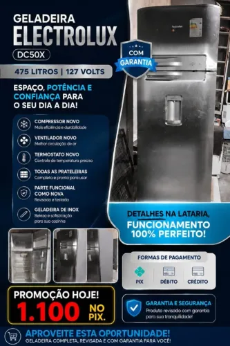 Geladeira Electrolux DC35 300 Litros - Semi Nova, Compressor Novo