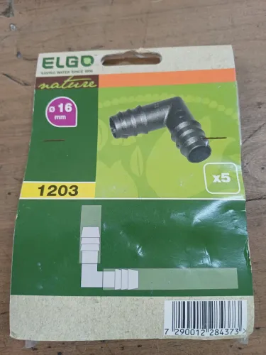 ACESSÓRIO IRRIGAÇÃO JARDIM ELGO - 1203 COTOVELO 90G 16 MM 5 PÇ.